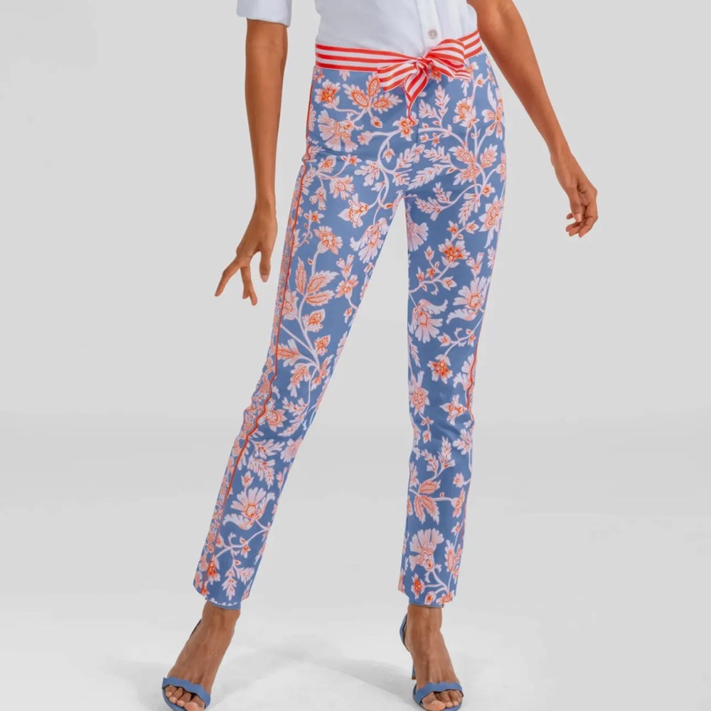 Gretchen Scott Designs Blue Orange gripeless 30” L Pants new